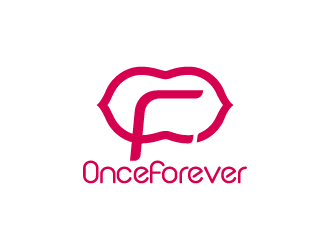 周金進(jìn)的英文:onceforever +中文:萬姿艾唯logo設(shè)計