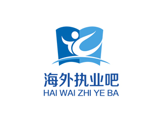 海外執(zhí)業(yè)吧藍(lán)色圖形logologo設(shè)計
