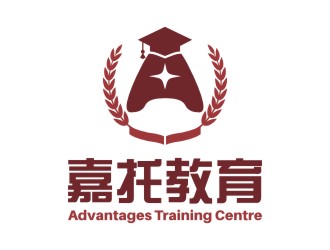 嘉托教育 對稱圖形logo設計