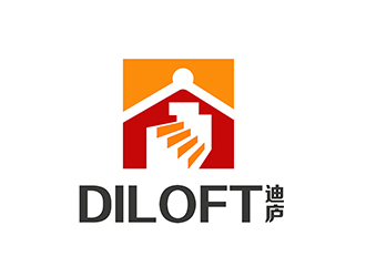 潘樂的迪廬；DILOFT 對(duì)稱標(biāo)志logo設(shè)計(jì)