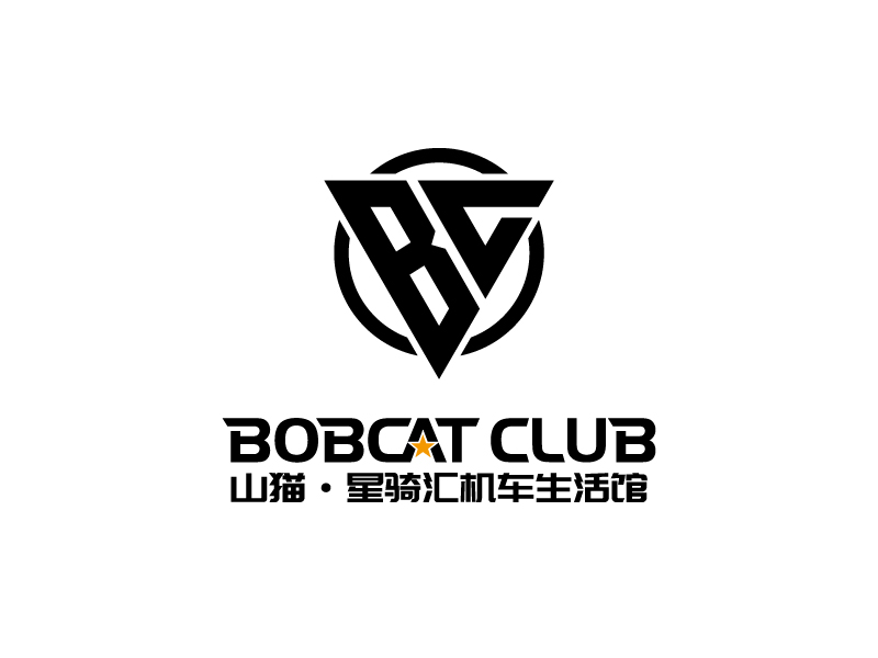 張俊的山貓·星騎匯機(jī)車生活館（BOBCAT CLUB）logo設(shè)計