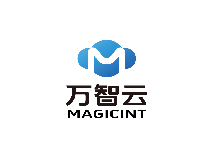 張俊的中文:萬智云 英文:magicintlogo設計