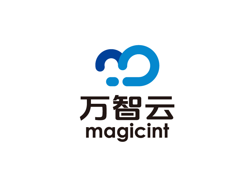 張俊的中文:萬智云 英文:magicintlogo設計